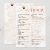 Sweet Little Honey Baby Shower Baby Trivia ノートカード (正面/裏面)