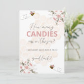 Sweet Little Honey Baby Shower Guessing Game 招待状 (スタンド正面)