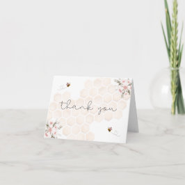 Sweet Little Honey Baby Shower Thank You Card サンキューカード