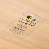 Sweet Little Honey Bee 2歳の誕生日 アクリル招待状 (レイダウン)