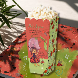 Sweet Little Lady Ladybug Garden Popcorn Favor Box フェイバーボックス