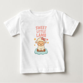 Sweet Little Lamb – Baby Girl Cloud Charm   ベビーTシャツ