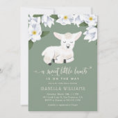 Sweet Little Lamb Gender Neutral Baby Shower 招待状 (正面)