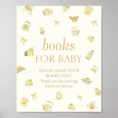 Sweet Little Lemon Baby Shower Books For Baby ポスター (正面)