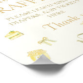 Sweet Little Lemon Baby Shower Diaper Raffle ポスター (角)