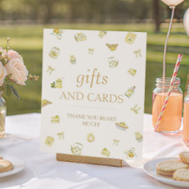 Sweet Little Lemon Baby Shower Gifts and Cards  ポスター