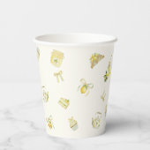 Sweet Little Lemon Watercolor Baby Shower  紙コップ (裏面)