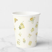Sweet Little Lemon Watercolor Baby Shower  紙コップ (右)