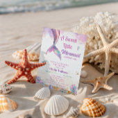 Sweet Little Mermaid Pastel Ocean Girl 招待状