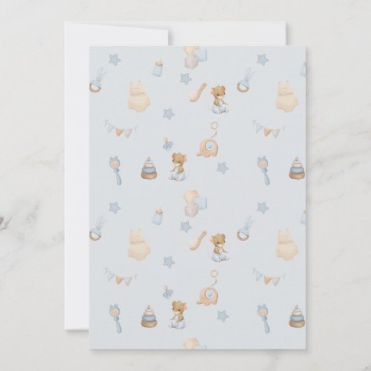 Sweet Little Mouse Baby Shower Invitation 招待状 (裏面)