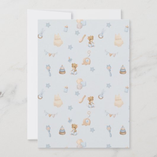 Sweet Little Mouse Baby Shower Invitation 招待状 (裏面)