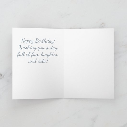 Sweet Little Mouse Birthday Folded Greeting Card カード (内部)