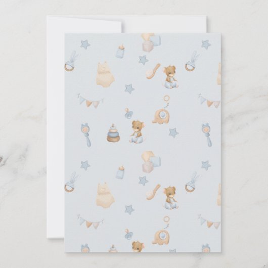 Sweet Little Mouse Birthday Invitation 招待状 (裏面)