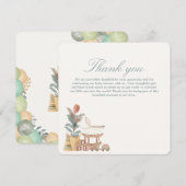 Sweet Little One Baby Shower Card サンキューカード (正面/裏面)