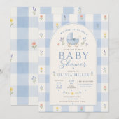 Sweet Little One Floral Baby Shower Invitation 招待状 (正面/裏面)