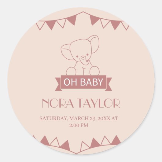 Sweet Little One on the way ラウンドシール (正面)