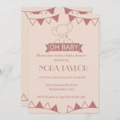 Sweet Little One on the way 招待状 (正面/裏面)