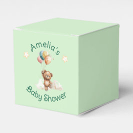 Sweet Little One on the Way Green Baby Shower フェイバーボックス