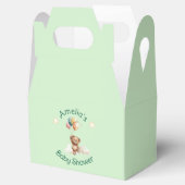 Sweet Little One on the Way Green Baby Shower フェイバーボックス (オープン)