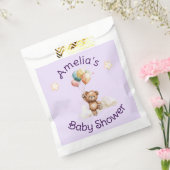 Sweet Little One on the Way Lavender Baby Shower フェイバーバッグ (封をした状態)