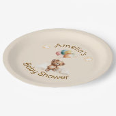 Sweet Little One on the Way Neutral Baby Shower ペーパープレート (アングル)