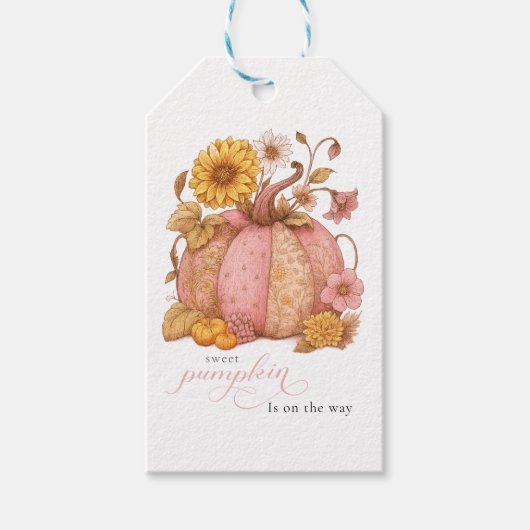 Sweet Little patch pumpkin florals がやってくる ギフトタグ (正面)