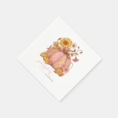 Sweet Little patch pumpkin florals がやってくる スタンダードカクテルナプキン (角)