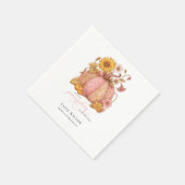 Sweet Little patch pumpkin florals がやってくる スタンダードカクテルナプキン (角)