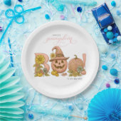 Sweet Little patch pumpkin florals がやってくる ペーパープレート (パーティー)