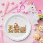 Sweet Little patch pumpkin florals がやってくる ペーパープレート (パーティー)