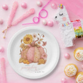 Sweet Little patch pumpkin florals がやってくる ペーパープレート (パーティー)