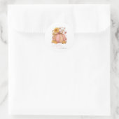 Sweet Little patch pumpkin florals がやってくる ラウンドシール (バッグ)