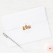 Sweet Little patch pumpkin florals がやってくる ラウンドシール (封筒)