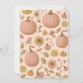 Sweet Little patch pumpkin florals はもうすぐ届きます 招待状 (裏面)