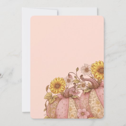 Sweet Little patch pumpkin florals is on the way 招待状 (裏面)