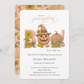 Sweet Little patch pumpkin florals is on the way 招待状 (正面/裏面)