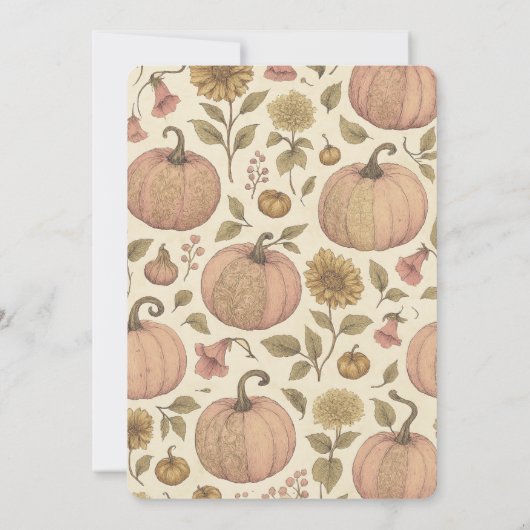 Sweet Little patch pumpkin florals is on the way 招待状 (裏面)