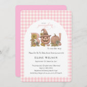 Sweet Little patch pumpkin florals is on the way I 招待状 (正面/裏面)