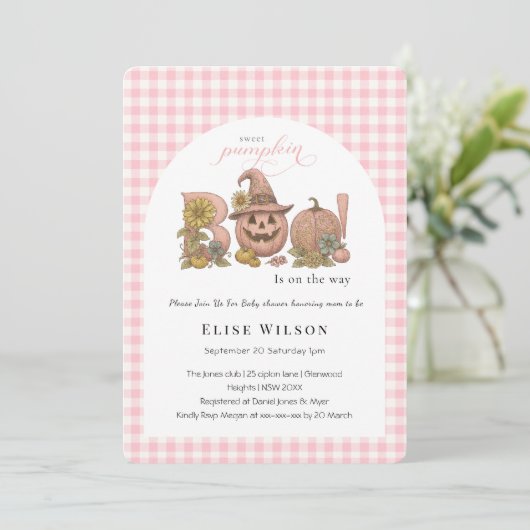 Sweet Little patch pumpkin florals is on the way I 招待状 (スタンド正面)