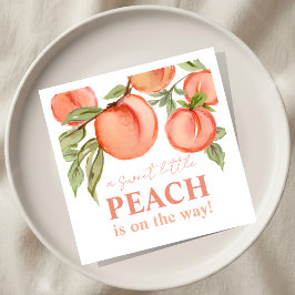 Sweet Little Peach Baby Shower  スタンダードランチョンナプキン