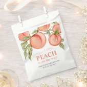 Sweet Little Peach Baby Shower フェイバーバッグ (クリップ留めされた状態)