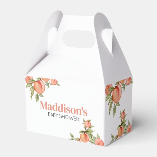 Sweet Little Peach Baby Shower  フェイバーボックス (正面サイド)
