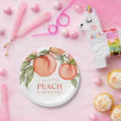 Sweet Little Peach Baby Shower  ペーパープレート (パーティー)