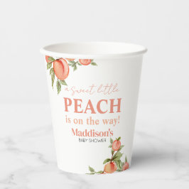 Sweet Little Peach Baby Shower  紙コップ