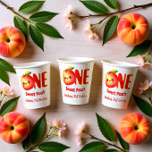  Sweet Little Peach First Birthday 紙コップ