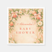 Sweet Little Peach Garden Baby Shower スタンダードカクテルナプキン (正面)