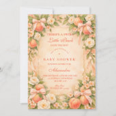 Sweet Little Peach Garden Baby Shower 招待状 (正面)