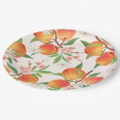 Sweet  Little Peach On The Way Baby Shower ペーパープレート (アングル)