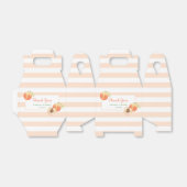 Sweet Little Peach Stripes Girl Birthday フェイバーボックス (折り畳みなし)