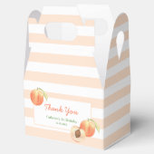 Sweet Little Peach Stripes Girl Birthday フェイバーボックス (オープン)